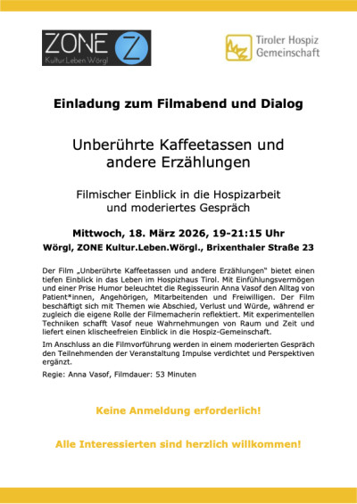 Tiroler Hospiz - Filmabend und Dialog