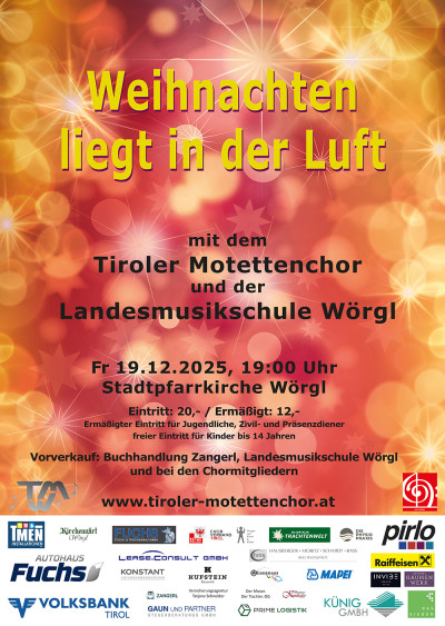 Weihnachten liegt in der Luft in Wörgl | Bildrechte: Tiroler Motettenchor Stadt Wörgl